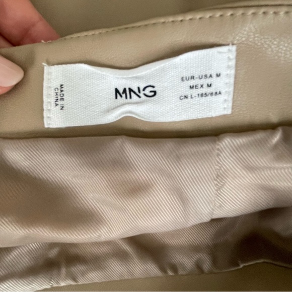 Mango Faux Tan Leather Wrap Skirt - Picture 4 of 4